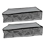 WEKAMOS 2 Piezas Bolsas de Almacenamiento Plegables para Ropa Debajo Cama Contenedores con Gran Capacidad No Resistente con Asas para Organizar Edredones Mantas y Ropa el Hogar
