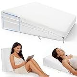 CRAURU Adjustable Bed Wedge Pillow for Sleeping, Ergonomic Triangle Elevated Pillow...