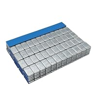 VDQVD 1500G Klebegewichte Auswuchtgewichte Stahlgewichte Silber I 25St. 5gx12 für Alufelgen I verzinkt & kunststoffbeschichtet