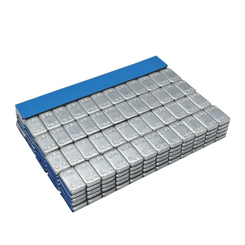 VDQVD 1500G Klebegewichte Auswuchtgewichte Stahlgewichte Silber I 25St. 5gx12 für Alufelgen I verzinkt & kunststoffbeschichtet