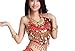 ZLTdream Belly Dance Top With Chest Pad bells &coins Red, One Size