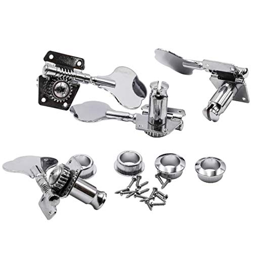 vhbw Chevilles, mécaniques 4L pour guitare, basse – Trou de perce, 18,5 mm, argent/chromé - Les Beatles, Paul McCartney, John Lennon, RIngo Starr, George Harrison vhbw Chevilles, mécaniques 4L pour guitare, basse - Trou de perce, 18,5 mm, argent/chromé