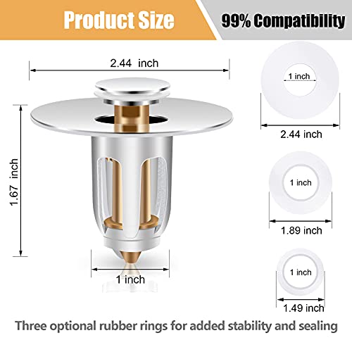 Tapón y colador universal para desagüe de baño miniatura 2
