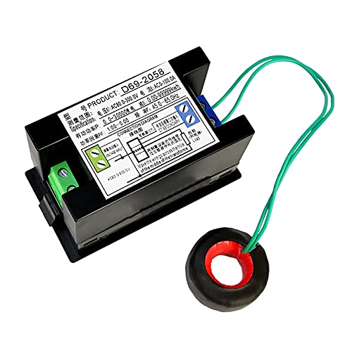 Image of xcluma 6 in 1 Energy Meter, 80V-300V AC 100A Power Meter Voltage Current Power Factor Active KWH