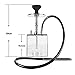 Hookah Set Micro Modern Hookah Complete Set with Everything Accessories,Acrylic Base Shisha Pipe Silicone Bowl Charcoal Holder Colorful Led Light for Smoking Enjoyment