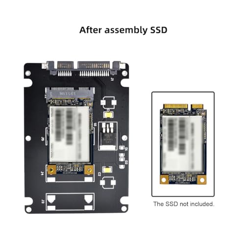 Adaptador 50Pin mSATA a SATA 3.0 6Gbps 2.5" miniatura 7