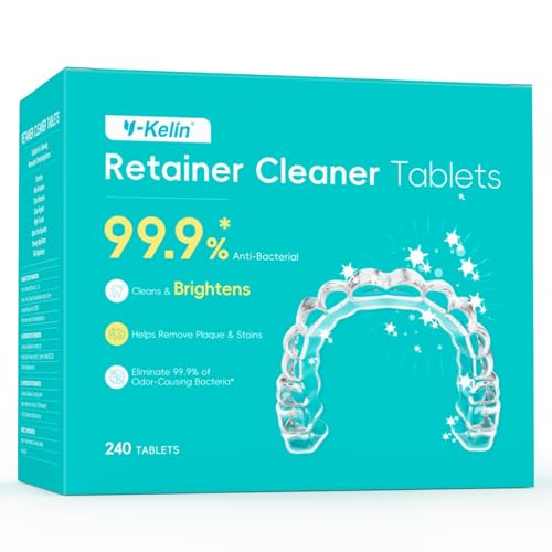 Y-Kelin pastillas de limpieza para aparatos ortopédicos, pastillas para limpieza de dentaduras postizas, aparatos ortopédicos, limpiador de protectores bucales 240 pastillas Y-Kelin pastillas de limpieza para aparatos ortopédicos, pastillas para limpieza de dentaduras postizas, aparatos ortopédicos, limpiador de protectores bucales 240 pastillas