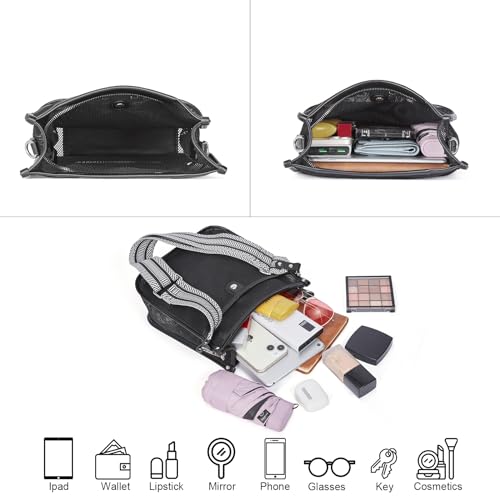 CLUCI Crossbody Bags For Women Trendy, Mesh Purses For Women Shoulder Bag3