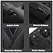 Rogers & Morris Tuxedo Suits for Men Solid 2 Piece Regular Fit Formal Set Peak Lapels Double Breasted Jacket and Pants Black XL