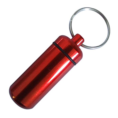 AllCachedUp Bison Tube Geocache Geocaching Waterproof Container with waterproof Log Sheet (Red)