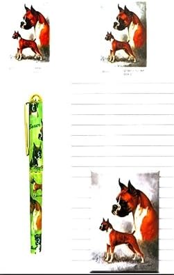 Cropped Boxer Stationery Gift Set