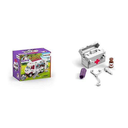 Schleich 42370 - Mobile Tierärztin mit Hannoveraner Fohlen & 42364 - Stallapotheke