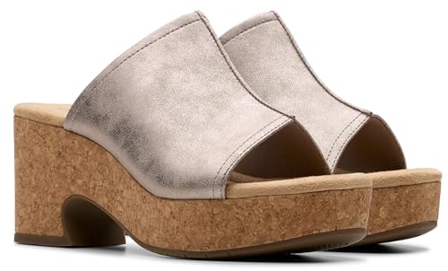 Image of Clarks Women's Nerisa Vine Cork Heeled Sandal