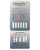 5 Pack Identify Diagnostics 6 Panel Drug Test Dip with Low Opiates Cutoff - Testing Instantly for 6 Different Drugs: THC, COC, MOP, OXY, MET, BZO #ID-CP6-DIP