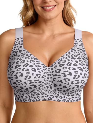 Image of LetsJoli Bras for Women Supportive Wireless Push Up Bra Full Coverage No Underwire Seamless Plus Size for Older Women