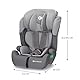kk Kinderkraft Kinderautositz COMFORT UP I-SIZE, Autokindersitz, Autositz, Kindersitz, ein Autositz für Kinder von 76-150 cm, 5-Punkt-Sicherheitsgurt, Einstellbare Kopfstütze, ECE R129/03, Grau