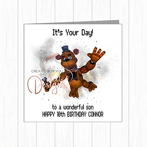 FNAF Five 5 Nights At Freddys Freddies Birthday Card Son Grandson Nephew Brother