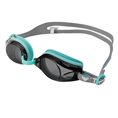 TYR Femme T-72 Petite Goggles, Smoke Mint Grey, One Size