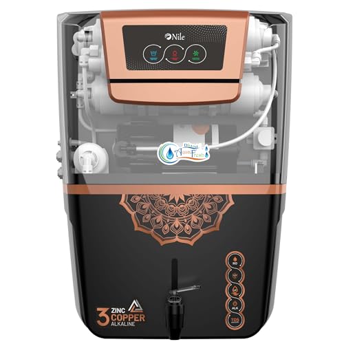 Image of DHANVI AquaFresh Copper RO Water Purifier with UV, UF and TDS Controller | 12Liter | Fully Automatic Function and Best For Home and Office