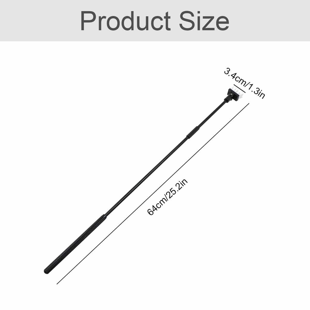 Aquarium Cleaning Brush Glass Fish Tank Cleaning, Brush Made of Aluminium Alloy Three Lengths 33/48/64 cm Adjustable - Image 2