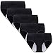 Anntry Culotte Menstruelle pour Filles Adolescentes sous-vêtements Anti-fuites Physiologique en Coton de Protection pour Femmes à la Période Post-Partum (XL, 5Noir)