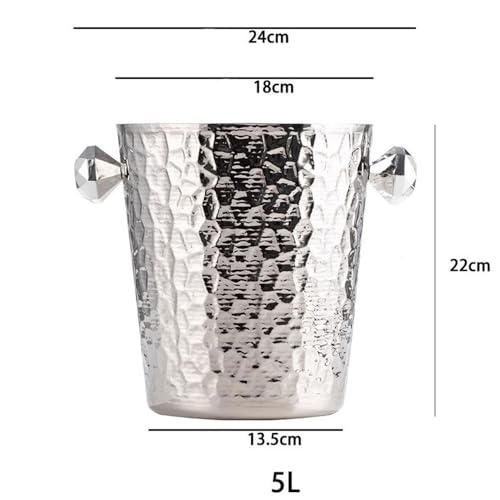 Refroidisseur à champagne en inox et seau à glaçons pour maison - 2
