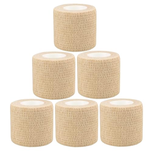 Baisunt BW01ASB7 6 Pack 2 Inches Cohesive Bandage Self Adhesive Wrap Elastic Self Adherent Vet Wrap Breathable Self Stick Tape For Wrist, Ankle, Sports, Tatoo Wrap cover