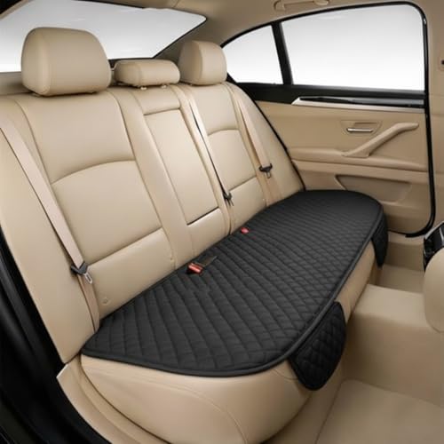 Image of AURAFRESH Car Seat Protector Cushions Cover, Airbag friendaly. (Black, 3PC Front& Rear SEAT)