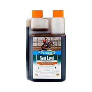 Farnam Next Level Joint Fluid Supplement for horses and dogs, Helps maintain connective tissue to ease joint stiffness due to daily activity, 16 ounces, 16 day supply
