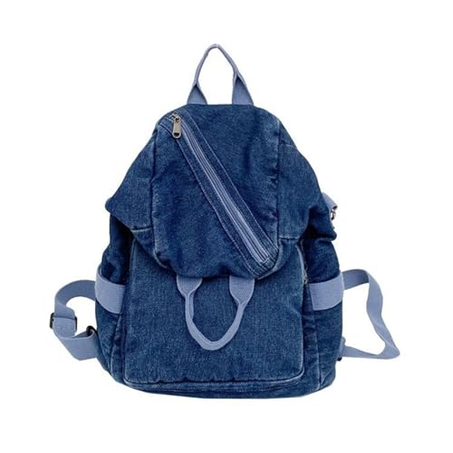Mochila de mezclilla para evitar el desorden diario con múltiples bolsillos organizadores