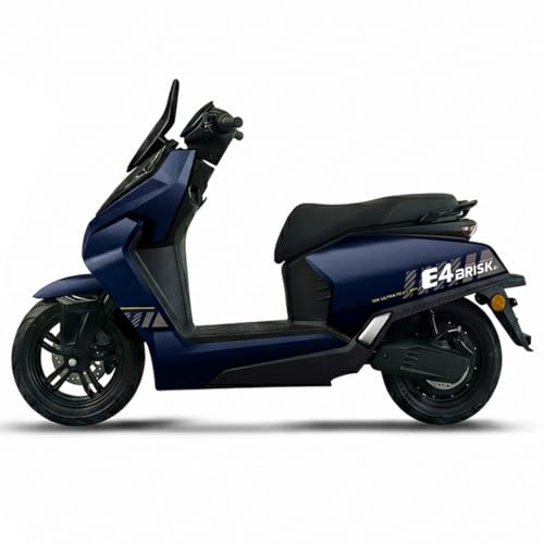 Image of AMO Brisk E4 60V Lithium Ion Battery Low Speed Electric Scooter | 25 km /h | 60-70 km Range | Non-RTO | Portable Charger (Blue)