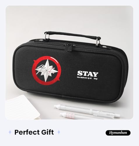 Image of Stray Merch Large Capacity Pen Pouch Bag Stationery Storage Bag Marker Pen Organizer 3 Compartments