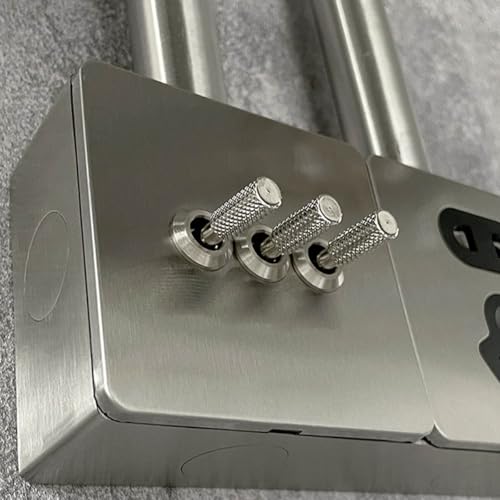 Acmerota 2 Stück Edelstahl Aufputzgehäuse Aufputzrahmen Aufputz-Rahmen Edelstahl für Einzelflächen Lichtschalter Ethernet-Kabel-Netzwerkbuchsen 86 x 86 mm - 40 mm Tiefe