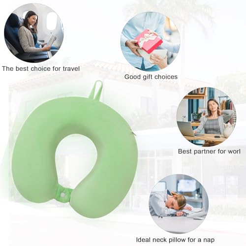 Image of Neck Pillows for Travel Comfortable Travel Neck Pillow U Shape Memory Foam Support Neck and Head Portable Neck Travel Pillow Suitable for Airplane Trains Car Travelings