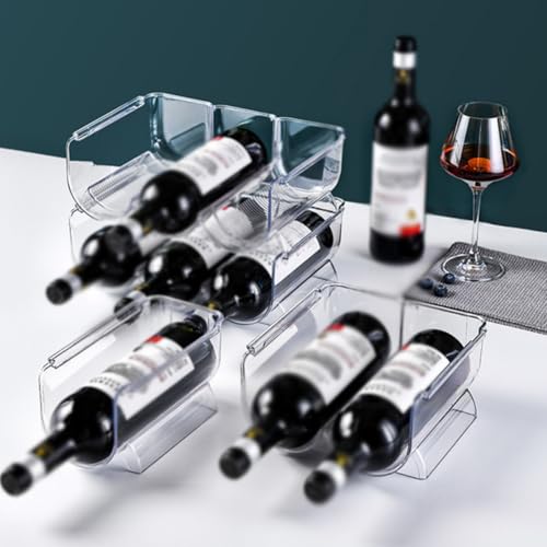 Soporte transparente acrílico para 8 botellas de vino miniatura 5