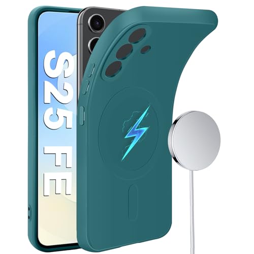 Coque Samsung S25 FE silicone premium vert avec microfibre