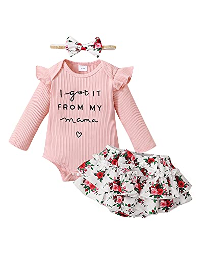 Image of Newborn Infant Baby Girl Clothes Romper Shorts Set Floral Summer Outfits Cute Baby Clothes Girl