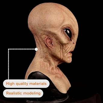 Alien Mask, Realistic Scary Halloween Mask for Adults