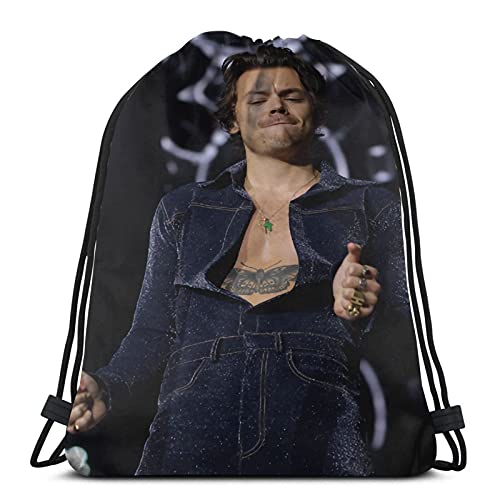 Harry Styles bolsa de asas con cordón Cinch Gimnasio Bolsas de Almacenamiento Mochila de Dibujar...