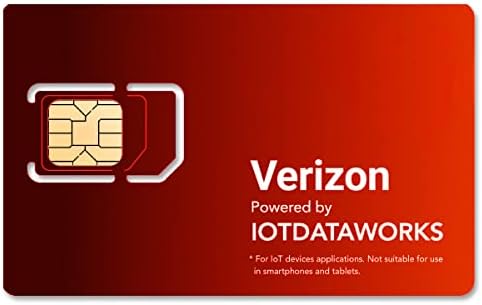 IoTDataWorks - Verizon Wireless Flexible Plan for IoT Applications | No Contracts Required | Designed for IoT Devices - No Voice/SMS | IoT SIM Card Only | IotDataWorks USA (1 Pack)
