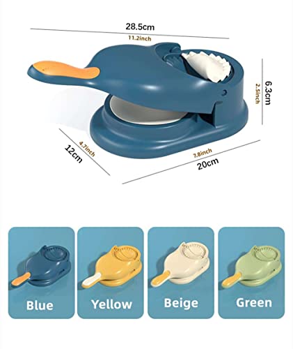 2 In 1 Dumpling Maker, Manual Dumpling Skin Maker Dumpling Moulds, Multifunction Diy Manual Dumpling Press Molds Set,Easy-Tool For Dumpling Make, Dumplings Skin Artifact Tool (Blue) #TOP4