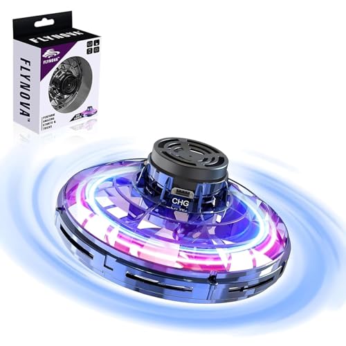 Image of Mini Flying Toys Spinner for Kids - LED UFO Boomerang Toy, Hand Controlled Flying Ball, Rechargeable Light Spinner Ball, Toy Drone Indoor Outdoor