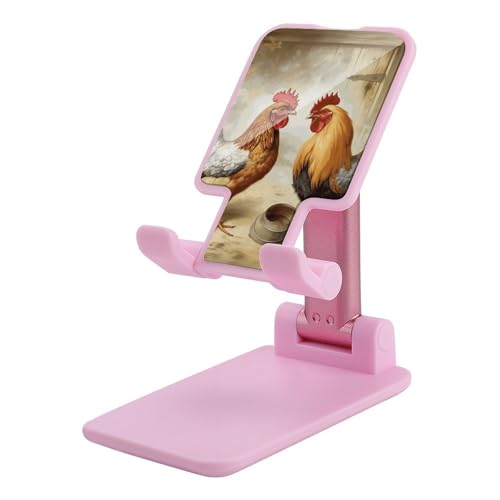 Support téléphone bureau pliable à motif poulet et coq réglable universel