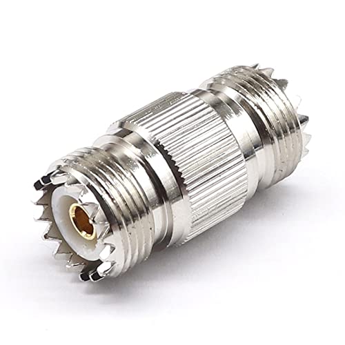 Adaptador RF SL16-KK hembra doble UHF conector recto para cable coaxial 6