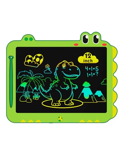 ORSEN Pizarra Magica Infantil 12 Pulgadas Juguetes Niños 2 3 4 Años, Tableta de Escritura LCD Dinosaurio, Pizarra Magnética Infantil, Regalos de Cumpleaños de Navidad, para Niños de 3-8 Años (Verde)