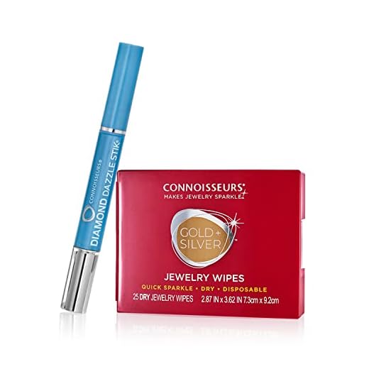Connoisseurs 1050 Diamond Dazzle Stik: a melhor caneta de limpeza de diamante para joias brilhantes - perfeita para anéis de noivado e joias de diamante (Dazzle Stik + lenços descartáveis)