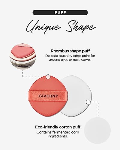 Giverny Milchak Matt Fit Cushion Foundation With Refill – Flawless Coverage For Oily Skin - Sebum And Sweat Control - Lightweight And Waterproof Foundation Makeup, 0.4Oz. X 2 (#23 Medium Beige) #TOP3