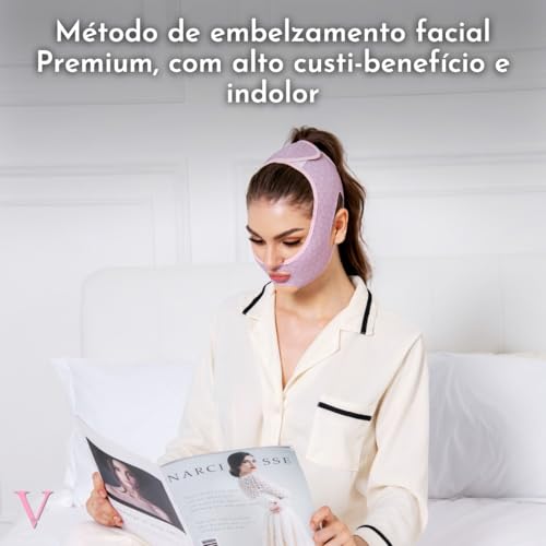 VFace Lifting Facial Efeito Rejuvenescedor Antirrugas e Firmamento Máscara de Beleza Contra Papada A