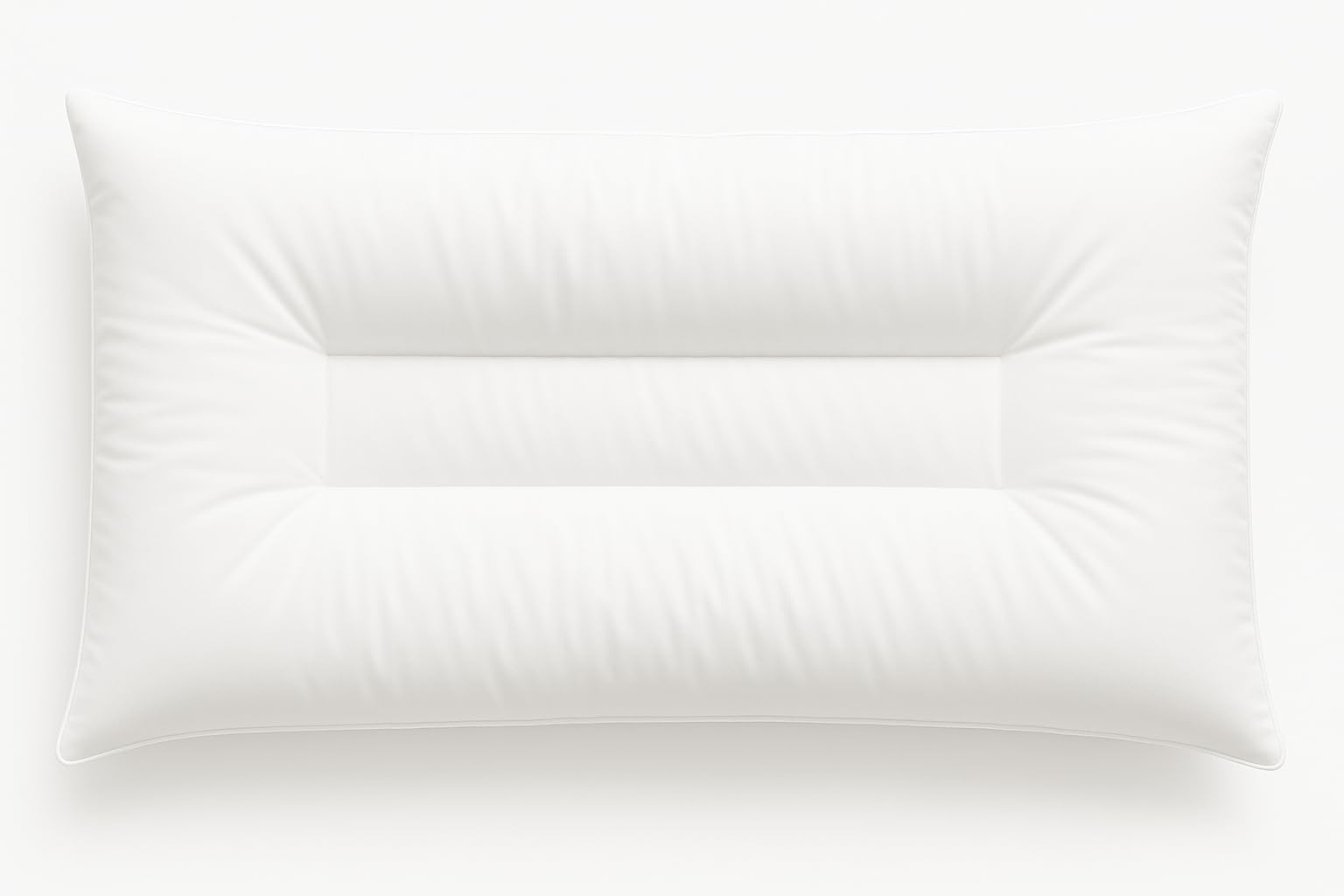 Lancashire Textiles White Orthopaedic Anti Snore Pillow – Firm Support For Snoring Relief & Better Sleep – Hollowfibre Filling, Cotton Blend Cover, Hypoallergenic – 74 X 48 X 10 Cm – Made In Uk