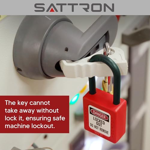 SATTRON Conjuntos de cadeados de bloqueio de segurança, compatíveis com OSHA, 5 fechaduras de identi